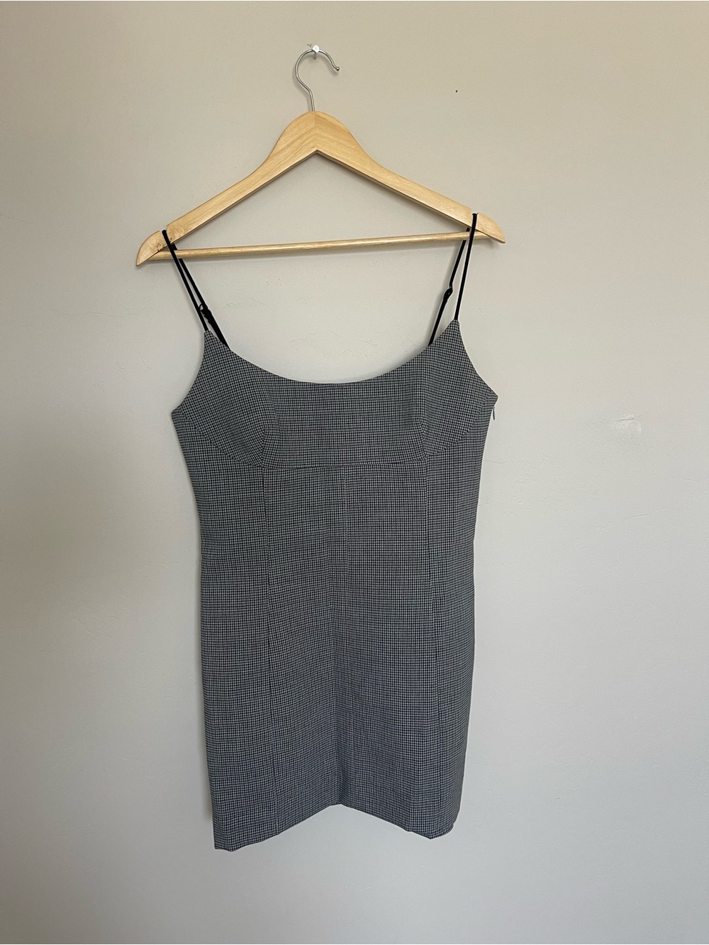 Alexander Wang Gray Houndstooth Cami Dress